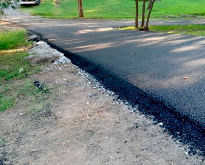 new asphalt driveway